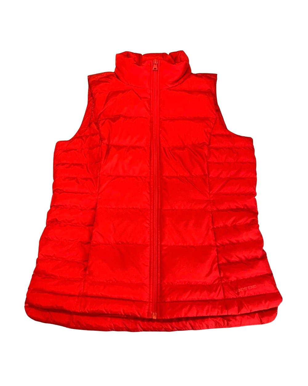 Lands End Womens 600 Down Puffer Vest Size XS 2 4 NEW Red Full Zip Outdoors Fall